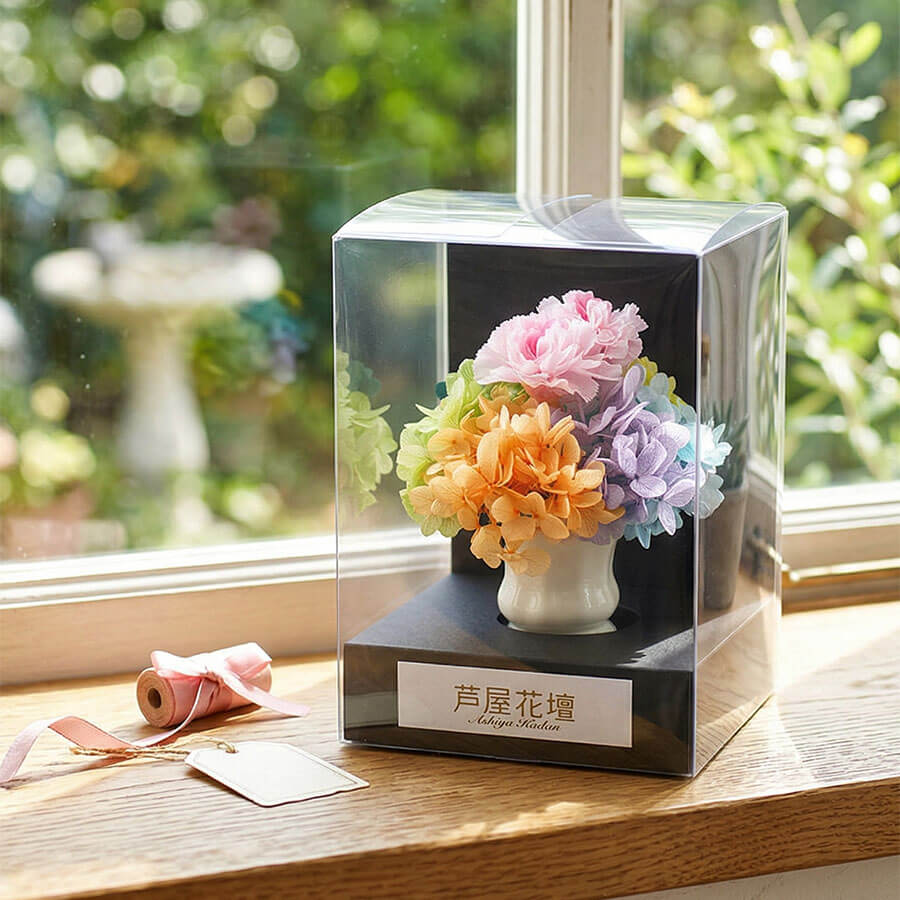 プリザーブドフラワー なないろ/ 花瓶付き