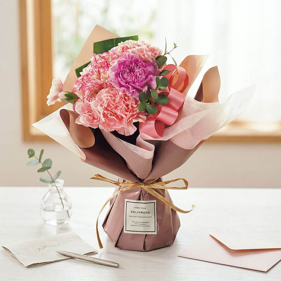 すぐ飾れる！スタンディングブーケ / ピンク