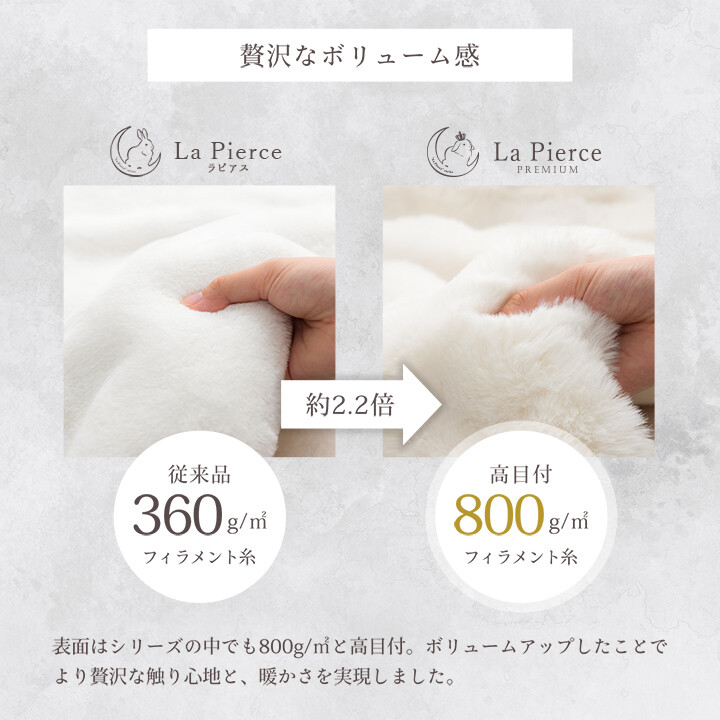 ラピアスプレミアム 2枚合わせ毛布