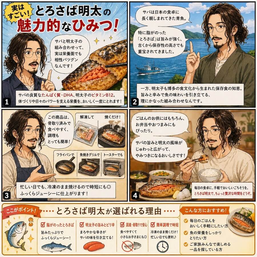 国産骨取りとろさば明太