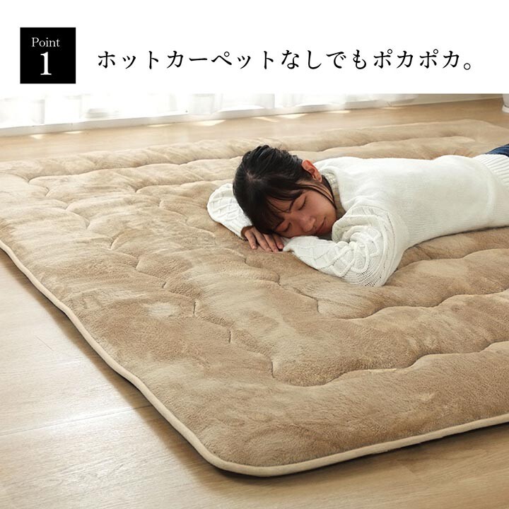 撥水6層フラン こたつ敷 ラグ カーペット
