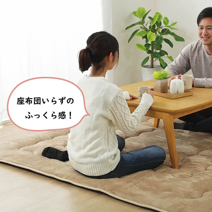 撥水6層フラン こたつ敷 ラグ カーペット
