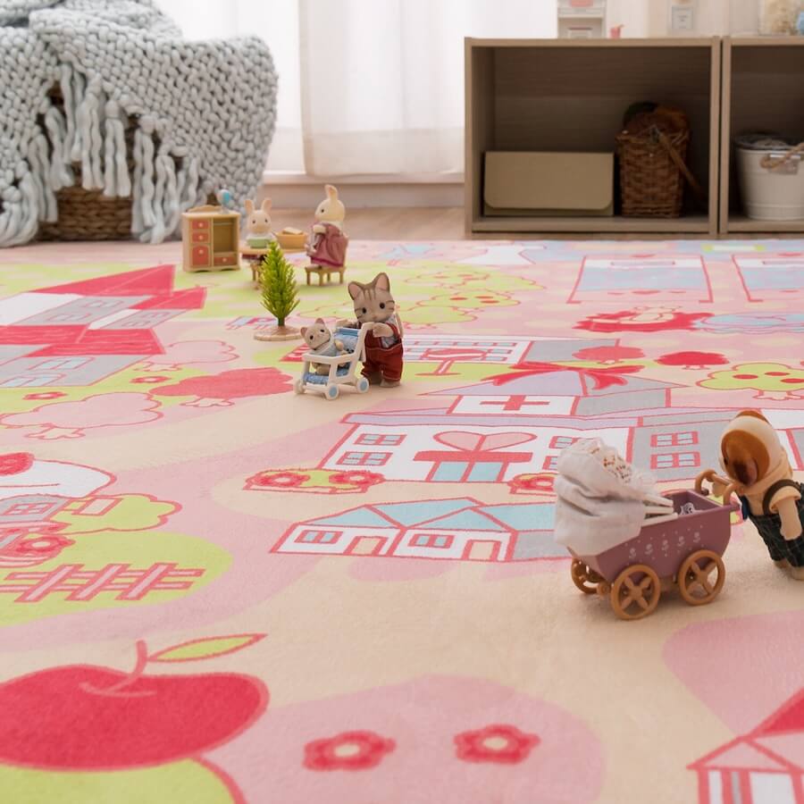 洗濯機で洗えるキッズラグ「プリンセスタウン2」