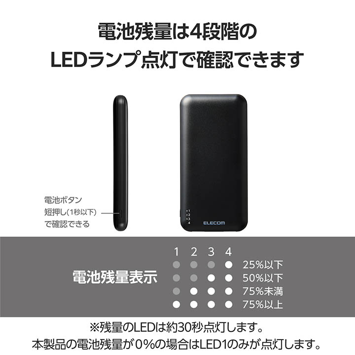 エレコム 薄型コンパクトモバイルバッテリー