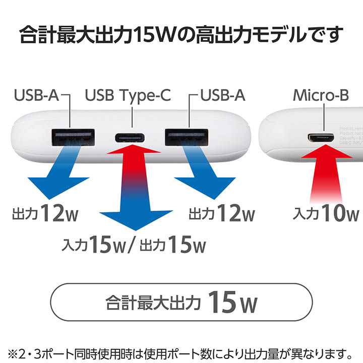 エレコム 薄型コンパクトモバイルバッテリー 