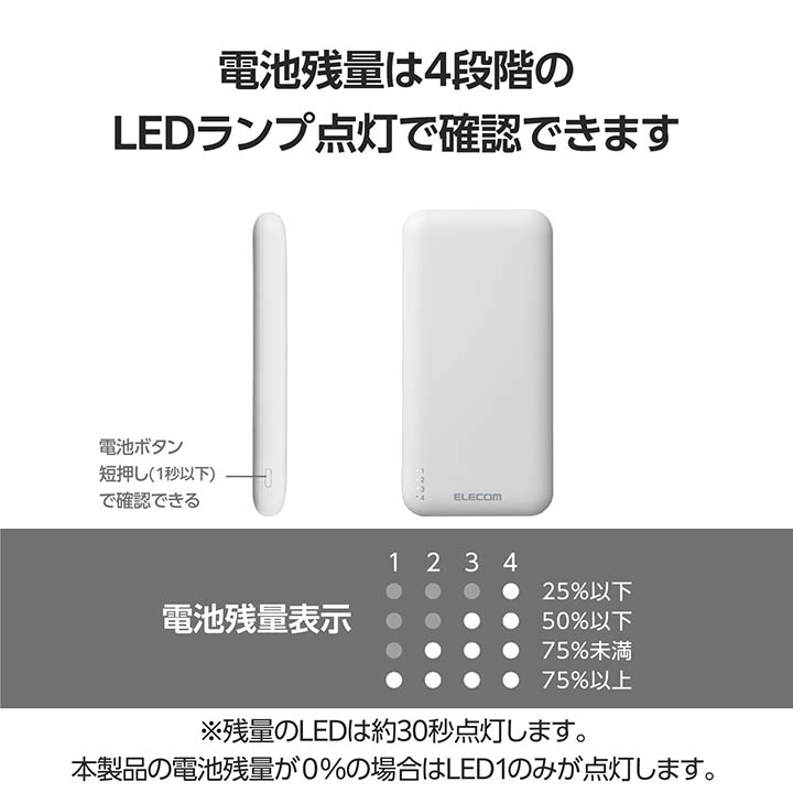 エレコム 薄型コンパクトモバイルバッテリー 
