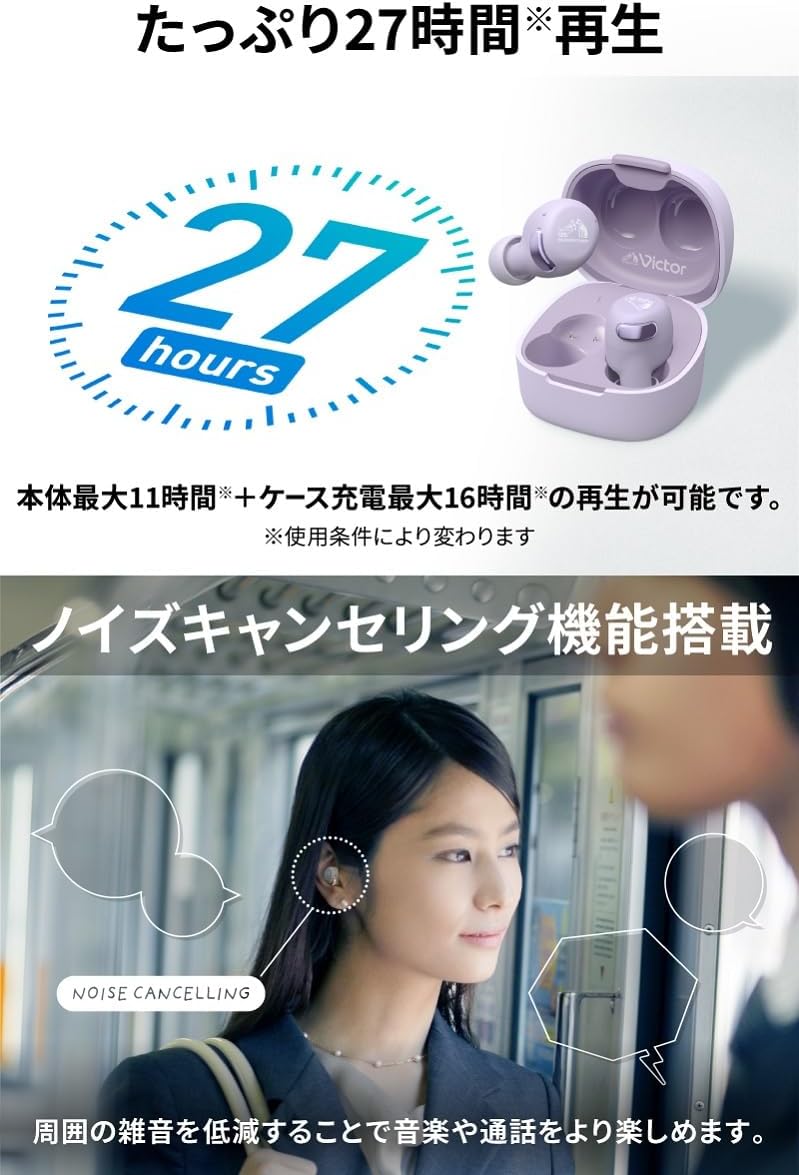 Victor（ビクター） 完全ワイヤレスイヤホン HA-A30T2