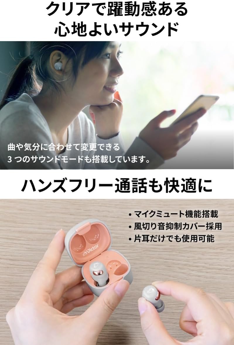 Victor（ビクター） 完全ワイヤレスイヤホン HA-A30T2