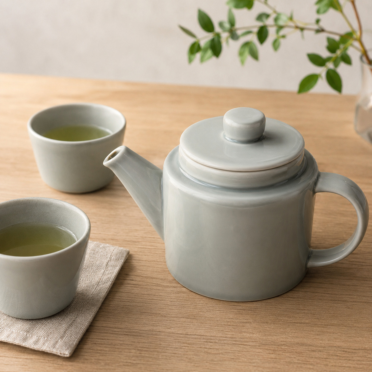 波佐見焼 Common(コモン) ポット 500ml グレー 西海陶器 【SS茶こし付】 急須 ティーポット 灰色