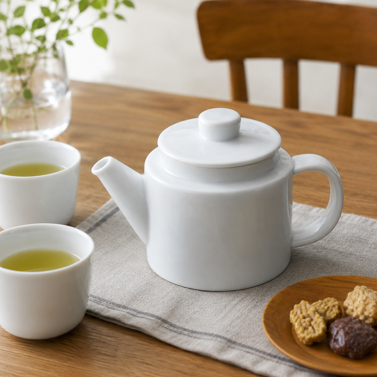 波佐見焼 Common(コモン) ポット 500ml ホワイト 西海陶器 【SS茶こし付】 急須 ティーポット 白