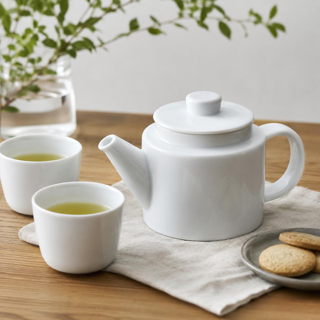 波佐見焼 Common(コモン) ポット 500ml ホワイト 西海陶器 【SS茶こし付】 急須 ティーポット 白
