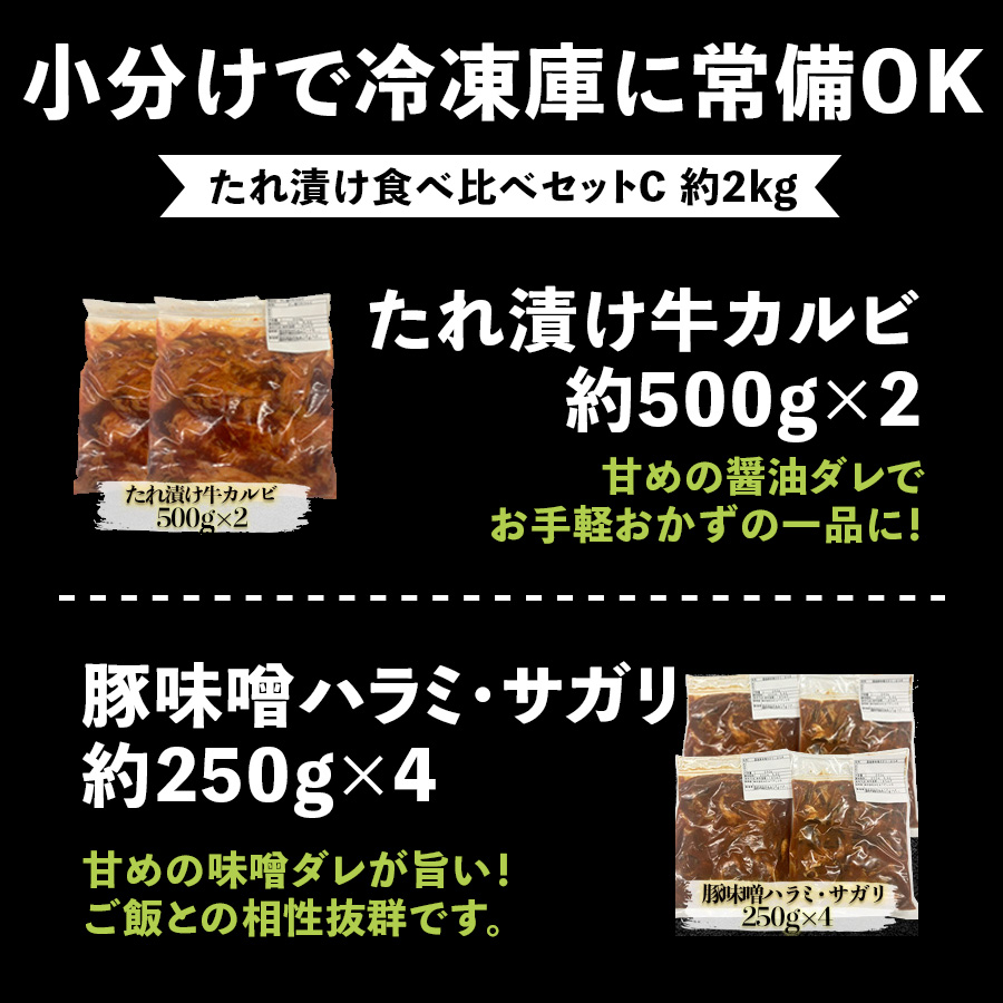 たれ漬け食べ比べセットC 約2kg