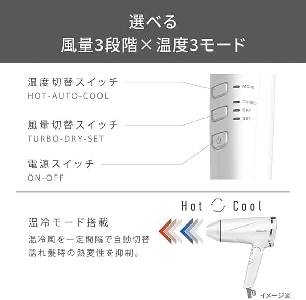 テスコム ヘアドライヤー TD670A