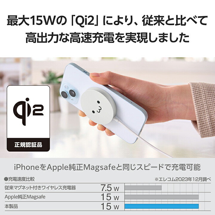 エレコム ワイヤレス充電器 W-MA04WF